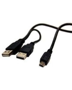 Micro SATA Cables USB 2.0 Y Cable A Male to A Male and 5 Pin Mini