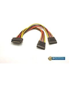 SATA 15 Pin Y Splitter 5 Wire Power Cable